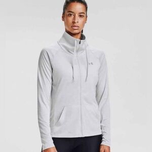 Under Armour Women’s Tech Twist Full-Zip Hoodie Jacket | Light Gray Small